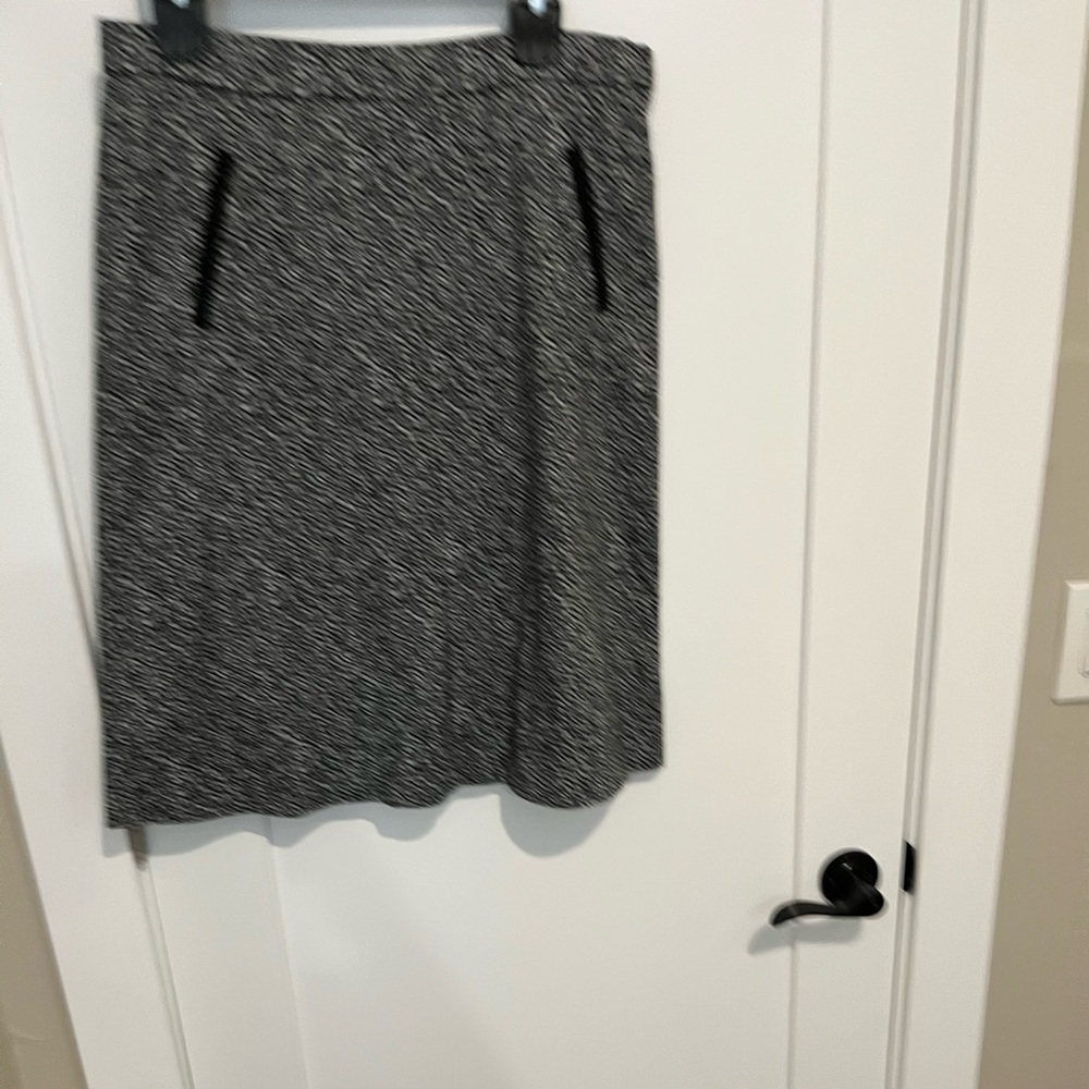 Counterparts Black and White Patterned Skirt